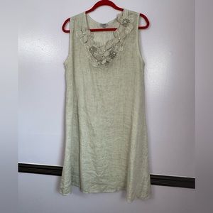 Women’s dress. Made in a Italy . 100% Linen. L